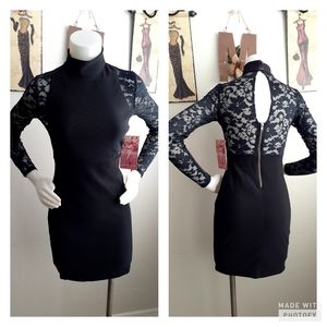 Emerald Sundae lace sleeves Black collar dr